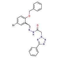 N'-[(E)-[2-(benzyloxy)-5-bromophenyl]methylidene]-2-(5-phenyl-1,2,3,4-tetrazol-2-yl)acetohydrazide