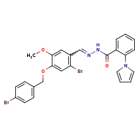 N'-[(E)-{2-bromo-4-[(4-bromophenyl)methoxy]-5-methoxyphenyl}methylidene]-2-(pyrrol-1-yl)benzohydrazide