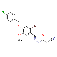 N'-[(E)-{2-bromo-4-[(4-chlorophenyl)methoxy]-5-methoxyphenyl}methylidene]-2-cyanoacetohydrazide