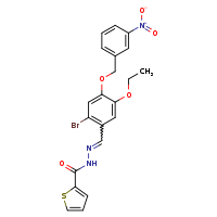 N'-[(E)-{2-bromo-5-ethoxy-4-[(3-nitrophenyl)methoxy]phenyl}methylidene]thiophene-2-carbohydrazide