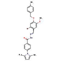 N'-[(E)-{2-bromo-5-methoxy-4-[(4-methylphenyl)methoxy]phenyl}methylidene]-4-(2,5-dimethylpyrrol-1-yl)benzohydrazide