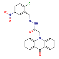 N'-[(E)-(2-chloro-5-nitrophenyl)methylidene]-2-(9-oxoacridin-10-yl)acetohydrazide