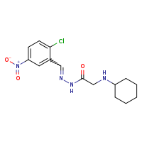 N'-[(E)-(2-chloro-5-nitrophenyl)methylidene]-2-(cyclohexylamino)acetohydrazide