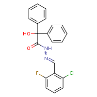 N'-[(E)-(2-chloro-6-fluorophenyl)methylidene]-2-hydroxy-2,2-diphenylacetohydrazide