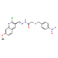 N'-[(E)-(2-chloro-7-methoxyquinolin-3-yl)methylidene]-2-{[(4-nitrophenyl)methyl]sulfanyl}acetohydrazide