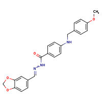 N'-[(E)-2H-1,3-benzodioxol-5-ylmethylidene]-4-{[(4-methoxyphenyl)methyl]amino}benzohydrazide