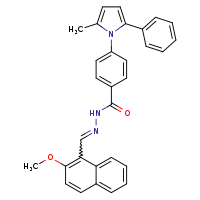 N'-[(E)-(2-methoxynaphthalen-1-yl)methylidene]-4-(2-methyl-5-phenylpyrrol-1-yl)benzohydrazide