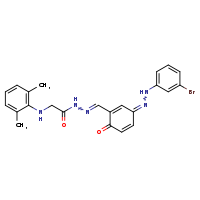 N'-[(E)-{3-[2-(3-bromophenyl)hydrazin-1-ylidene]-6-oxocyclohexa-1,4-dien-1-yl}methylidene]-2-[(2,6-dimethylphenyl)amino]acetohydrazide