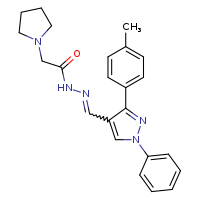 N'-[(E)-[3-(4-methylphenyl)-1-phenylpyrazol-4-yl]methylidene]-2-(pyrrolidin-1-yl)acetohydrazide