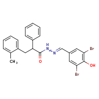 N'-[(E)-(3,5-dibromo-4-hydroxyphenyl)methylidene]-3-(2-methylphenyl)-2-phenylpropanehydrazide
