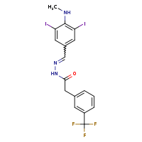 N'-[(E)-[3,5-diiodo-4-(methylamino)phenyl]methylidene]-2-[3-(trifluoromethyl)phenyl]acetohydrazide