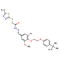 N'-[(E)-{3-bromo-4-[2-(4-tert-butylphenoxy)ethoxy]-5-methoxyphenyl}methylidene]-2-[(5-methyl-1,3,4-thiadiazol-2-yl)sulfanyl]acetohydrazide