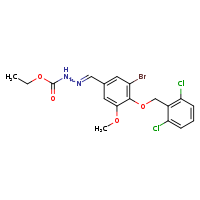 N'-[(E)-{3-bromo-4-[(2,6-dichlorophenyl)methoxy]-5-methoxyphenyl}methylidene]ethoxycarbohydrazide