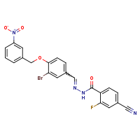 N'-[(E)-{3-bromo-4-[(3-nitrophenyl)methoxy]phenyl}methylidene]-4-cyano-2-fluorobenzohydrazide