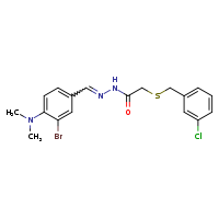 N'-[(E)-[3-bromo-4-(dimethylamino)phenyl]methylidene]-2-{[(3-chlorophenyl)methyl]sulfanyl}acetohydrazide