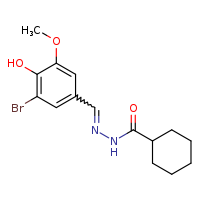 N'-[(E)-(3-bromo-4-hydroxy-5-methoxyphenyl)methylidene]cyclohexanecarbohydrazide