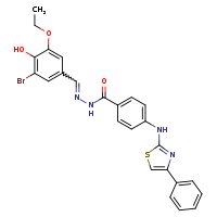N'-[(E)-(3-bromo-5-ethoxy-4-hydroxyphenyl)methylidene]-4-[(4-phenyl-1,3-thiazol-2-yl)amino]benzohydrazide
