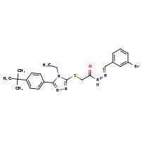 N'-[(E)-(3-bromophenyl)methylidene]-2-{[5-(4-tert-butylphenyl)-4-ethyl-1,2,4-triazol-3-yl]sulfanyl}acetohydrazide