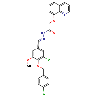 N'-[(E)-{3-chloro-4-[(4-chlorophenyl)methoxy]-5-methoxyphenyl}methylidene]-2-(quinolin-8-yloxy)acetohydrazide