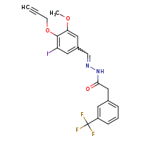 N'-[(E)-[3-iodo-5-methoxy-4-(prop-2-yn-1-yloxy)phenyl]methylidene]-2-[3-(trifluoromethyl)phenyl]acetohydrazide