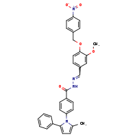 N'-[(E)-{3-methoxy-4-[(4-nitrophenyl)methoxy]phenyl}methylidene]-4-(2-methyl-5-phenylpyrrol-1-yl)benzohydrazide