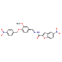 N'-[(E)-{3-methoxy-4-[(4-nitrophenyl)methoxy]phenyl}methylidene]-5-nitro-1-benzofuran-2-carbohydrazide