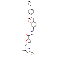 N'-[(E)-[3-methoxy-4-(4-propylphenoxymethyl)phenyl]methylidene]-5-{[5-methyl-3-(trifluoromethyl)pyrazol-1-yl]methyl}furan-2-carbohydrazide