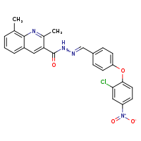 N'-[(E)-[4-(2-chloro-4-nitrophenoxy)phenyl]methylidene]-2,8-dimethylquinoline-3-carbohydrazide