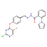 N'-[(E)-{4-[(2-chloro-5-fluoropyrimidin-4-yl)oxy]phenyl}methylidene]-2-(pyrrol-1-yl)benzohydrazide