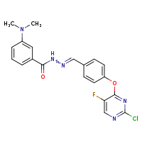 N'-[(E)-{4-[(2-chloro-5-fluoropyrimidin-4-yl)oxy]phenyl}methylidene]-3-(dimethylamino)benzohydrazide