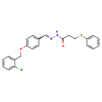 N'-[(E)-{4-[(2-chlorophenyl)methoxy]phenyl}methylidene]-3-(phenylsulfanyl)propanehydrazide