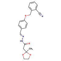 N'-[(E)-{4-[(2-cyanophenyl)methoxy]phenyl}methylidene]-2-(2-methyl-1,3-dioxolan-2-yl)acetohydrazide