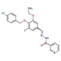 N'-[(E)-{4-[(4-chlorophenyl)methoxy]-3-ethoxy-5-iodophenyl}methylidene]pyridine-3-carbohydrazide