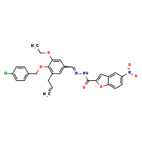 N'-[(E)-{4-[(4-chlorophenyl)methoxy]-3-ethoxy-5-(prop-2-en-1-yl)phenyl}methylidene]-5-nitro-1-benzofuran-2-carbohydrazide
