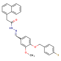 N'-[(E)-{4-[(4-fluorophenyl)methoxy]-3-methoxyphenyl}methylidene]-2-(naphthalen-1-yl)acetohydrazide