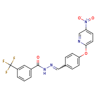 N'-[(E)-{4-[(5-nitropyridin-2-yl)oxy]phenyl}methylidene]-3-(trifluoromethyl)benzohydrazide