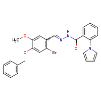 N'-[(E)-[4-(benzyloxy)-2-bromo-5-methoxyphenyl]methylidene]-2-(pyrrol-1-yl)benzohydrazide