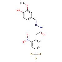 N'-[(E)-(4-hydroxy-3-methoxyphenyl)methylidene]-2-[2-nitro-4-(trifluoromethyl)phenyl]acetohydrazide