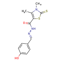 N'-[(E)-(4-hydroxyphenyl)methylidene]-3,4-dimethyl-2-sulfanylidene-1,3-thiazole-5-carbohydrazide