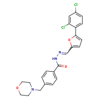 N'-[(E)-[5-(2,4-dichlorophenyl)furan-2-yl]methylidene]-4-(morpholin-4-ylmethyl)benzohydrazide