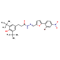 N'-[(E)-[5-(2-bromo-4-nitrophenyl)furan-2-yl]methylidene]-3-(3,5-di-tert-butyl-4-hydroxyphenyl)propanehydrazide