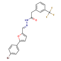 N'-[(E)-[5-(4-bromophenyl)furan-2-yl]methylidene]-2-[3-(trifluoromethyl)phenyl]acetohydrazide