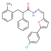 N'-[(E)-[5-(4-chlorophenyl)furan-2-yl]methylidene]-3-(2-methylphenyl)-2-phenylpropanehydrazide