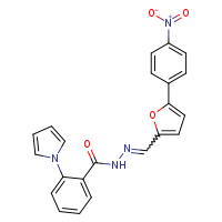 N'-[(E)-[5-(4-nitrophenyl)furan-2-yl]methylidene]-2-(pyrrol-1-yl)benzohydrazide