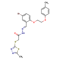 N'-[(E)-{5-bromo-2-[2-(4-methylphenoxy)ethoxy]phenyl}methylidene]-2-[(5-methyl-1,3,4-thiadiazol-2-yl)sulfanyl]acetohydrazide