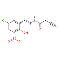 N'-[(E)-(5-chloro-2-hydroxy-3-nitrophenyl)methylidene]-2-cyanoacetohydrazide