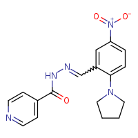 N'-[(E)-[5-nitro-2-(pyrrolidin-1-yl)phenyl]methylidene]pyridine-4-carbohydrazide