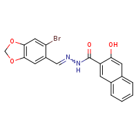 N'-[(E)-(6-bromo-2H-1,3-benzodioxol-5-yl)methylidene]-3-hydroxynaphthalene-2-carbohydrazide
