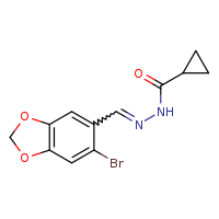 N'-[(E)-(6-bromo-2H-1,3-benzodioxol-5-yl)methylidene]cyclopropanecarbohydrazide