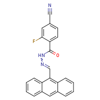 N'-[(E)-anthracen-9-ylmethylidene]-4-cyano-2-fluorobenzohydrazide